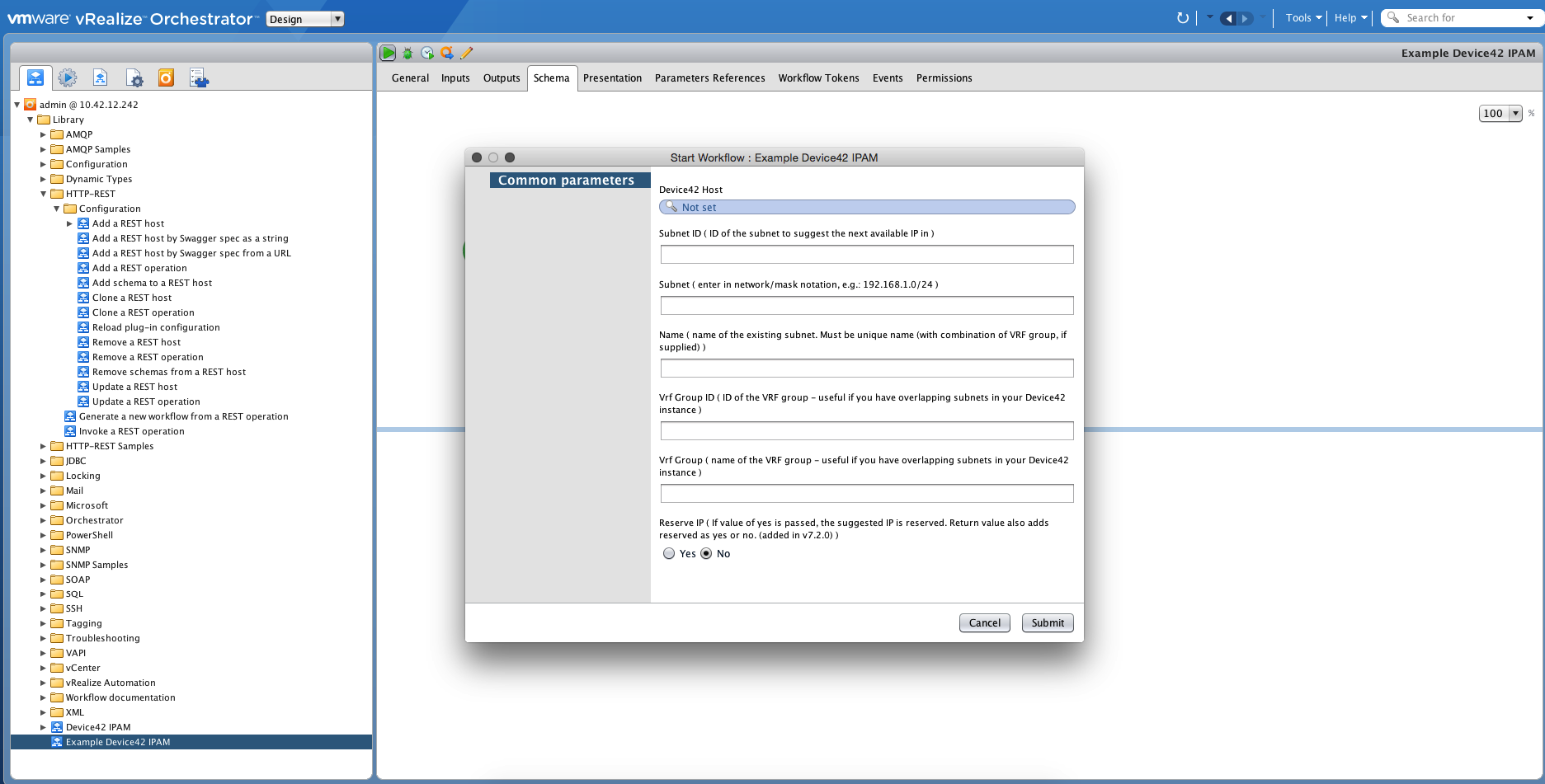 Device42's VMWare vRealize IPAM Workflow Template Released