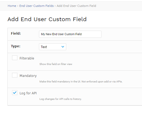 end users can add custom fields