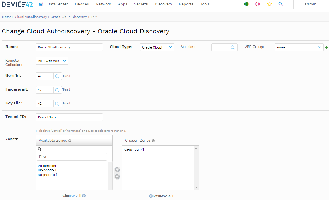 Oracle Cloud Discovery
