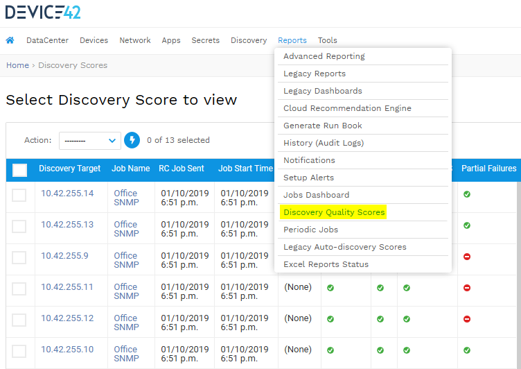 enhanced discovery quality scores
