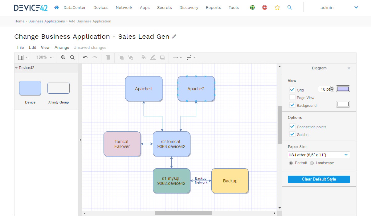 Device42 Business Application Visualization