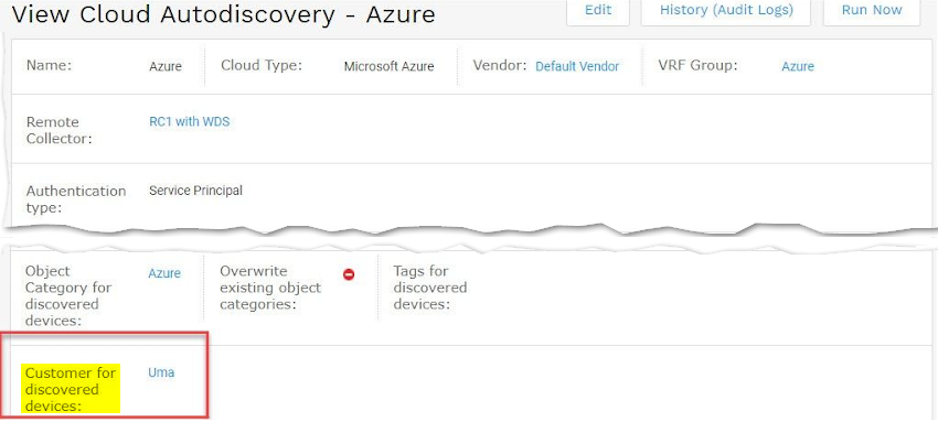 auto tag customer during cloud discovery